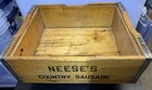 Rare Vintage Neese s Country Sausage Wooden Crate box Excellent Condition 1940s