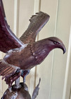 Vintage Copper Eagle Weathervane On Roof Mount