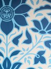 Shepard Fairey Signed Deco Floral Pattern  blue  S n Rare