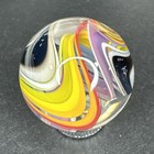 Contemporary Handmade Art Glass Marble 1 10  Swirl Core  Colorful Mib  Dichroic
