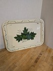 Vintage Antique Leaf Leaves Mid Century Fall Autum Metal Bed Tray 22 5    X 16 5   