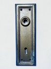 Antique Brass Door Knob Back Plate Art Deco Ornate Escutcheon 7 5 X 2 5   