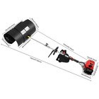 Heavy Duty 2 3hp Power Sweeper 52cc Handheld Gas Powered Broom Snow Dirt Walkway