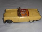 Vintage Tin 1955 Ford Thunderbird Bandai Convertible T-bird Yellow Rare Car