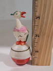 Antique German Celluloid Goose Duck 3 25  Roly Poly 1930 s Toy