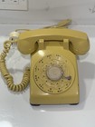 Bell System Western Electric Rotary Dial Desk Phone Vintage  Yellow  Model 500