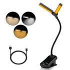 Rechargeable Reading Night Light Flexible 14 Led Dimmable Book Lamp Clip-on Desk