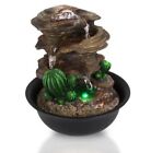 Serenelife 3-tier Waterfall Electric Water Fountain Decor W  Led Indoor Outdoor