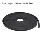 Solid Rectangle Rubber Seal Strip 5mm Wide 3mm Thick  3 Meters Long Black