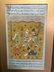 Antique Persian Miniature Painting Depicting Scenes From The Shahnama