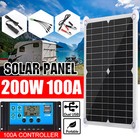200 W Solar Panel Kit 100a 12v Battery Charger Controller Caravan Boat Camping