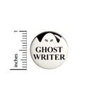 Vintage 80s 90s Style Pin Button Funny Ghost Writer Cute Halloween Pin 1  75-7