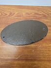 Cast Iron Oval Sign -beware Of Dog- -7 X 4-vintage Look-black On White