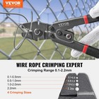 Crimping Tool Wire Rope Kit With Cable Cutter Black For Swaging
