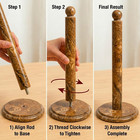 Luxury Handcrafted Marble Paper Towel Holder  Natural Stone Kitchen Roll Stand