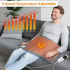 Electric Heating Pad For Back   Neck - Washable  4 Timers  9 Temp Settings