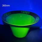 19th Century Antique Uranium French Opaline Glass Trumpet Vase W Gold Gilding