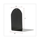 Universal 54071 6 In  X 5 In  X 7 In  Metal Magnetic Bookends - Blk  1 Pair  New