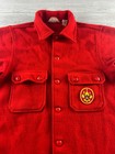 Vintage Boy Scouts Of America Men Size 44 Wool Shirt Jacket Red Bsa Official