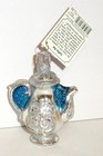 2011 Old World Christmas - Silver Coffee Pot - Blown Glass Ornament New W tag