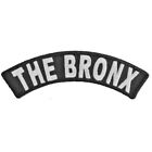 The Bronx  Biker Top Rocker Sew On Iron On Embroidered Patch 4  X 1 3 4 