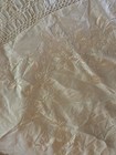 Vtg Piano Shawl Silk Embroidered Fringe Victorian Edwardian Antique Rose Scarf