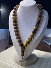 Vintage Bakelite Prayer Beads Rosary Necklace 16 7mm Swirled Catalin 111 Gram