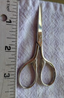 Vintage 3 5  Steel Silver Tone Sewing Scissors Germany Sthal