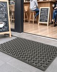 Dexi Front Door Mat Outside Entrance Rubber Floor Doormat  32x48 Grey