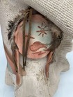Vintage Native American Wrapped In Blanket Heavy Sculpture Rustic 13 