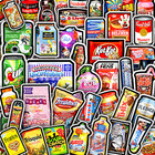 50 Pcs Waterproof  Funny Wacky Food Vinyl Stickers For Water Bottles  Laptops