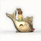 Arnels Vintage Ceramic Wall Mount Mermaid Rides Fish