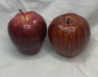 Lot Of 2 Faux Apples Realistic Fake Fruit Artificial Home Decor Staging Prop