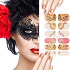 16 Sheets Full Wrap Gradient Nail Polish Stickers Self-adhesive Natural Style