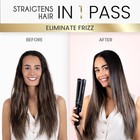 1 Inch Titanium Infrared Flat Iron Hair Straightener Slim Black Plate