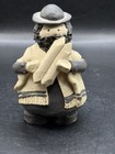 Vtg Sakalovsky Hand Made Clay Rabbi With The Torah Figure Israel