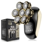 5-in-1 Electric Head Shaver For Men  7d Floating Blades  Waterproof Grooming Kit