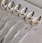 Vintage Wm Rogers Ice Tea Spoons Silverplate Memory Hiawatha 1937 Set 7 Flatware