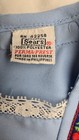 Vintage 1970 s Sears Blue Embroidered Lace Dress Kid Girls Size 5-6