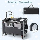 4 In 1 Foldable Toddler Bedside Crib Baby Nursery Center W music Box