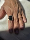 Men s 14k Gold Black Onyx Ring Size 9  10g Vintage Signet Style  