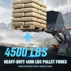 60  Clamp On Pallet Forks 4500lbs For Loader Bucket Tractor With Adjustable Bar