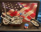      Franklin Mint 1969 Harley Ultimate Chopper  Easy Rider 1 10 Model With Case    
