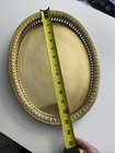Ornate 13 25   x 10    Oval Solid Brass Serving Tray Clean - Made In India Read Desc