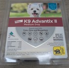 Lot Of Two K9 Advantix Ii For Medium Dogs 11-20lbs Flea   Tick Treatment New
