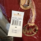 Michael Kors Red Jet Set Travel Mk Embossed Patent Leather Carryall Tote Bag