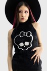 Shirt Crop Top High Neck Women New Goth Alternative