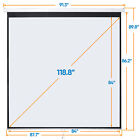 120   Projector Screen Projection Screen Manual Pull Down Hd Screen 1 1 Format