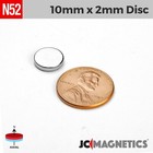 10mm X 2mm N52 Round Disc Rare Earth Neodymium Magnets 10x2mm