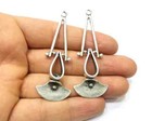 2 Dangle Charms Antique Silver Plated Jewelry Accessories  66x24mm 